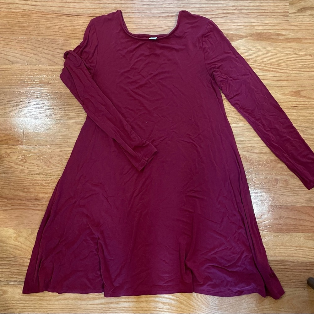 GAP Long Sleeve Swing Dress